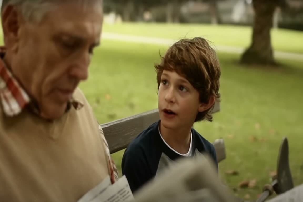 Two characters sharing a conversation in a generated video