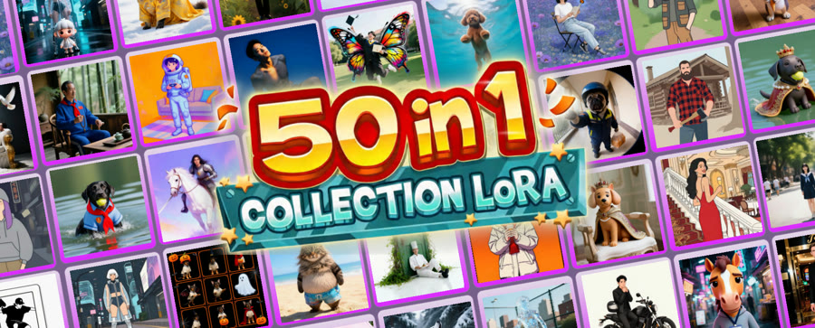 CollectionLoRA gallery of image effects combined in one LoRA